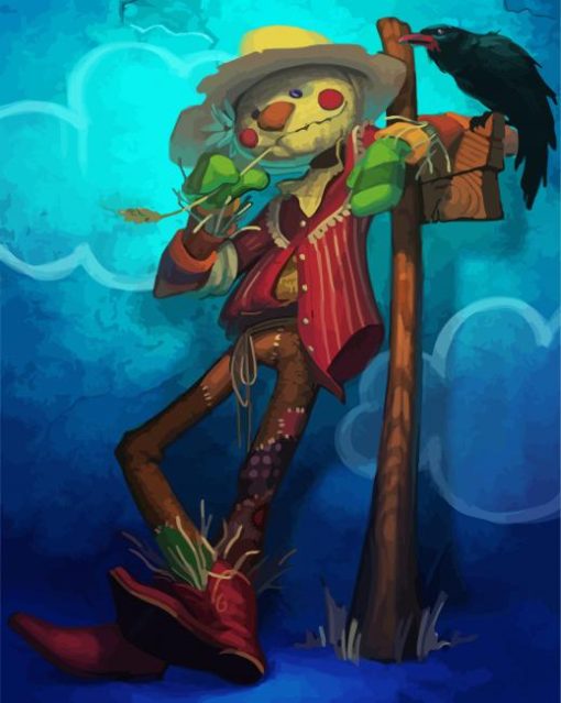 Wizard Of Oz Scarecrow paint by number