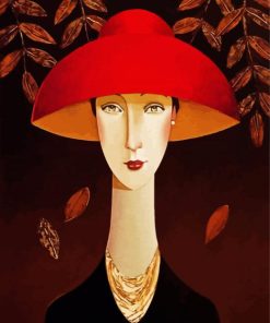 Woman In Hat paint by number