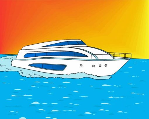Yacht Illustration paint by numbers