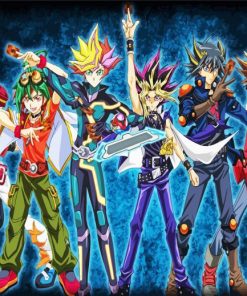 Yugi And Yu Gi Oh Characters paint by numbers