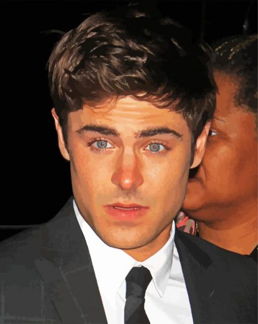 Zac Effron paint by numbers