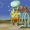 Zombie Squidward paint by number