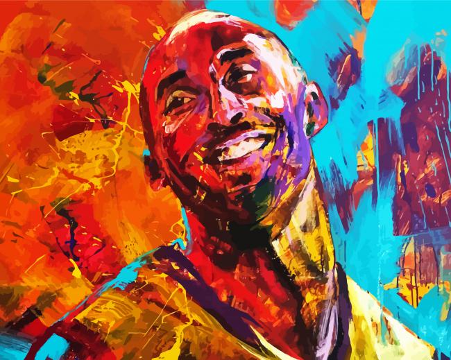 Abstract Kobe Bryant paint by number