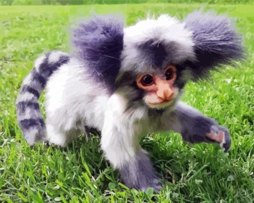 Adorable Marmoset paint by numbers