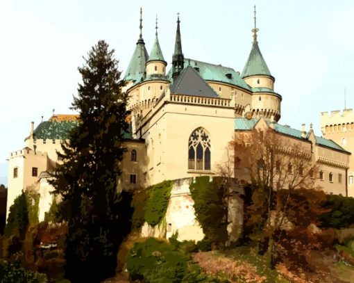 Aesthetic Castle Of Spirits Slovakia paint by number