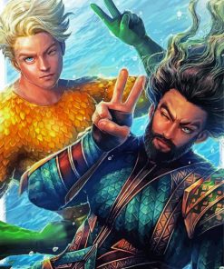 Aesthetic Aquaman paint by number