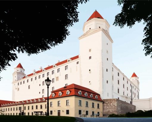 Aesthetic Bratislava Castle Slovakia paint by number