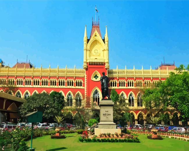 Aesthetic Calcutta High Court Kolkata paint by number