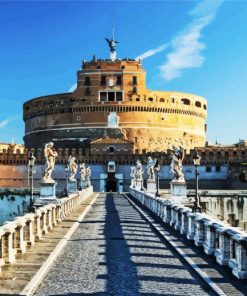 Aesthetic Castle Sant Angelo Vatican paint by numbers