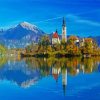 Aesthetic Lake Bled paint by number