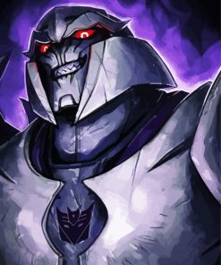 Aesthetic Megatron Illustration paint by numbers