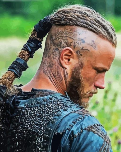 Aesthetic Ragnar Lothbrok paint by number