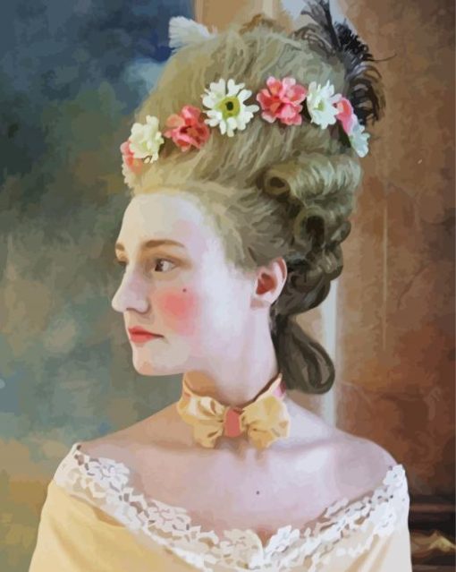 Aesthetic Rococo Lady paint by number