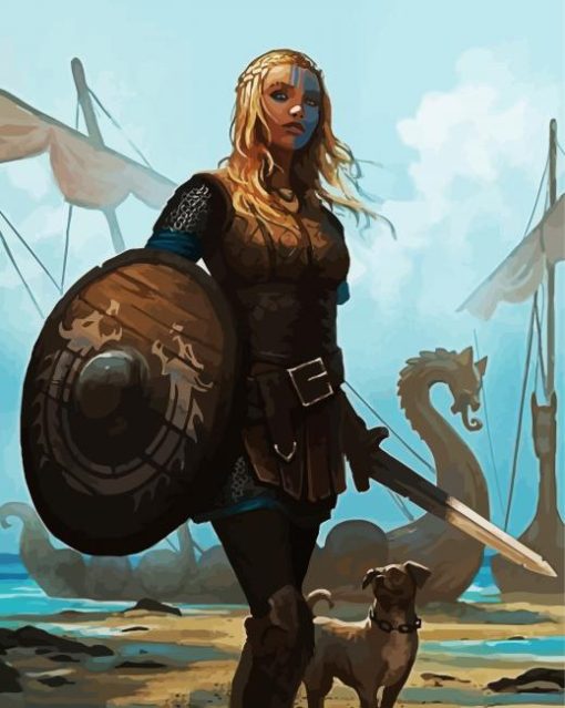 Aesthetic Shieldmaiden paint by number