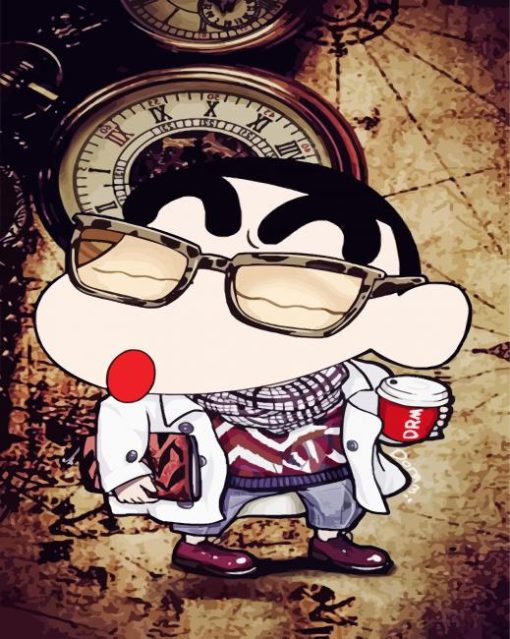 Aesthetic Shinchan Illustration paint by numbers