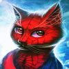 Aesthetic Spider Cat Art paint by numbers