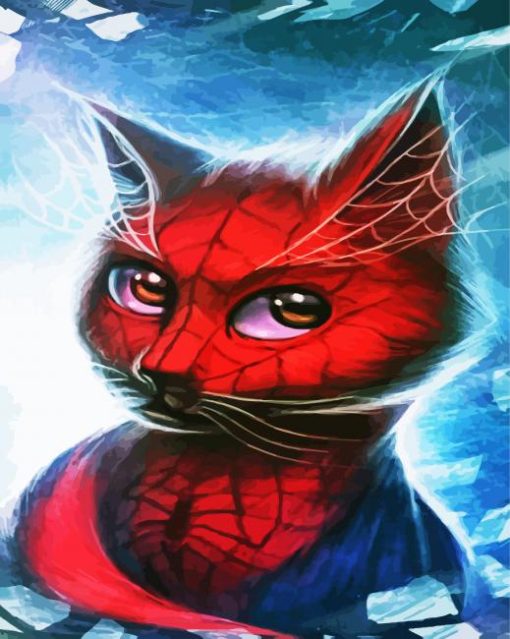 Aesthetic Spider Cat Art paint by numbers
