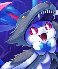 Aesthetic Sylveon Anime Art paint by number
