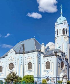 Aesthetic The Blue Church Slovakia paint by number