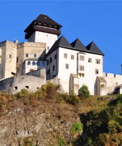 Aesthetic Trencin Castle Slovakia paint by number