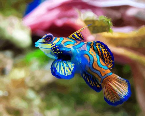 Aesthetic Colorful Fish paint by numbers