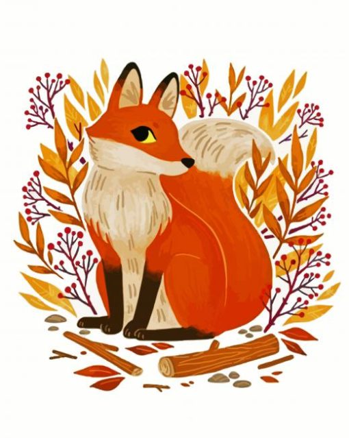 Aesthetic Fox paint by number