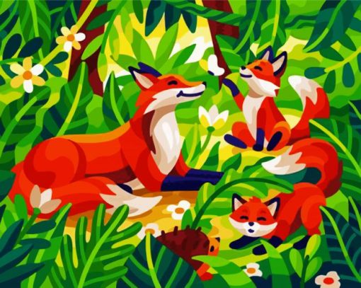 Aesthetic Fox paint by numbers