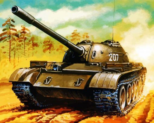 Aesthetic Military Tank paint by number