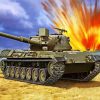 Aesthetic Military Tank War paint by number
