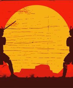 Aesthetic Silhouette Samurais paint by numbers
