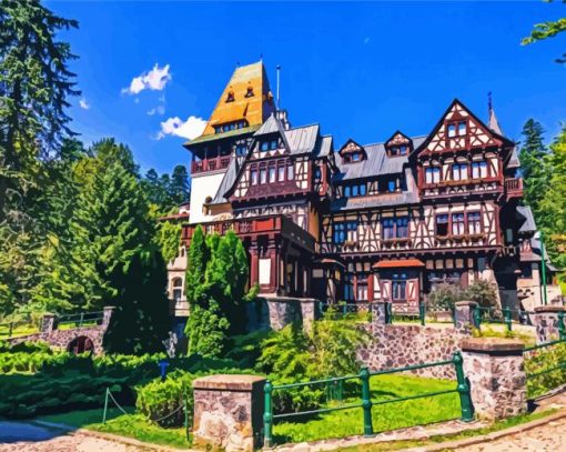 Aesthetic Sinaia paint by number