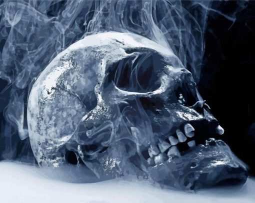 Aesthetic Skull Smoke paint by number