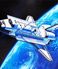 Aesthetic Space Shuttle paint by number
