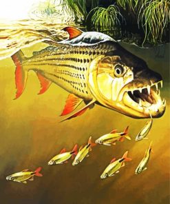 Aesthetic Tigerfish paint by number