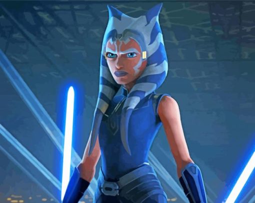 Angry Ahsoka paint by number