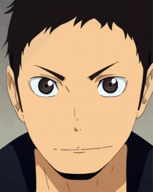 Anime Character Daichi Sawamura Face paint by number