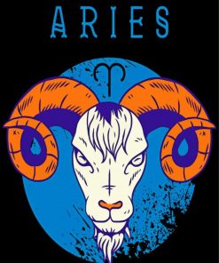 Aries Zodiac Sign paint by numbers
