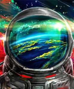 Astronaut In Space paint by number
