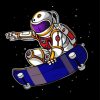 Astronaut Skateboarding In Space paint by number