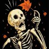 Autumn Skeleton paint by numbers