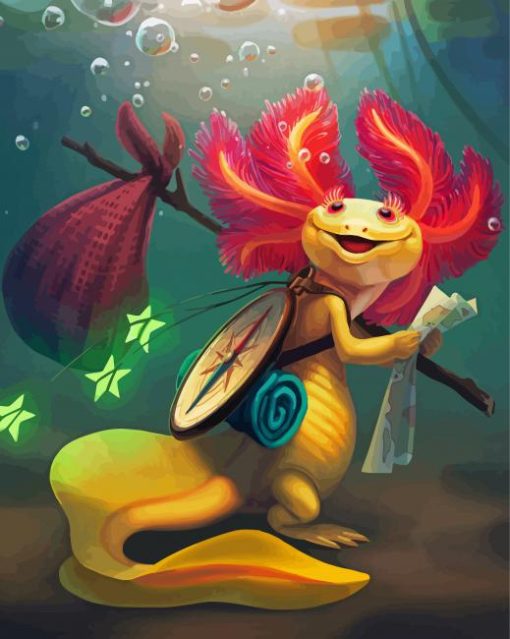 Axolotl Adventure paint by number