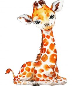 Baby Giraffe paint by number