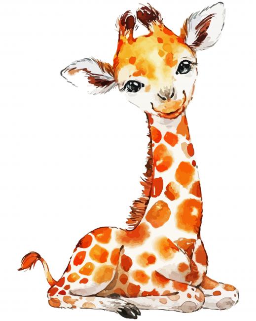 Gentle Giraffe | Mini Paint-by-Number Kit for Kids — Elle Crée (she creates)
