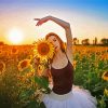 Ballerina And Sunflowers paint by number