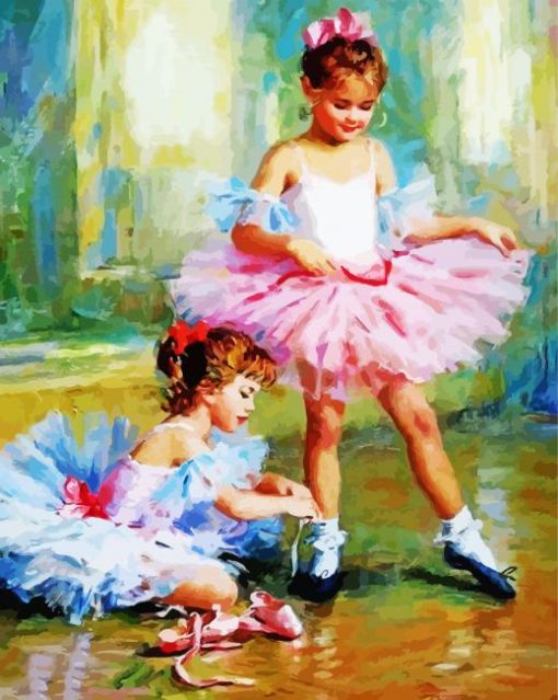 Ballerina Sisters paint by number