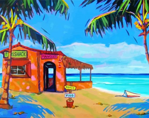 Beach Shack paint by number