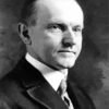Black And White Calvin Coolidge Side Profile paint by number
