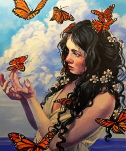Butterfly Woman paint by number