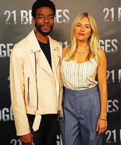 Chadwick Boseman And Sienna Miller paint by numbers