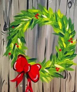 Aesthetic Wreath Illustration paint by numbers